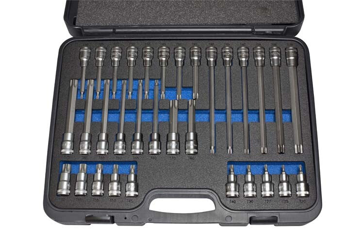1/2" Doppenset torx in koffer, 32dlg