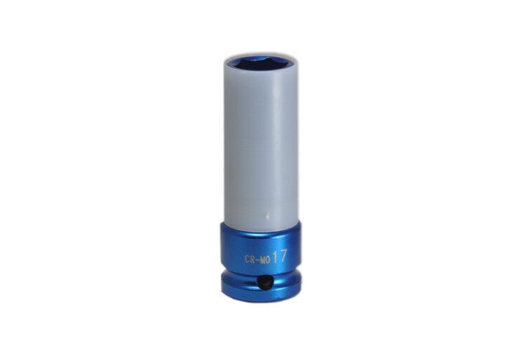 1/2" Krachtdop 17mm, lang dunwandig (blauw)
