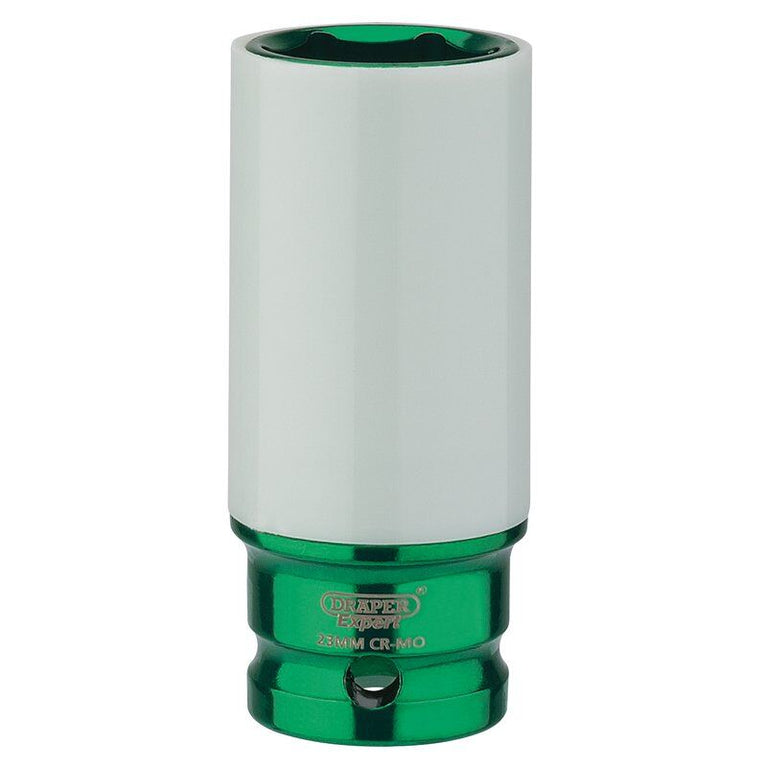 1/2" Krachtdop 23mm, lang dunwandig (groen)
