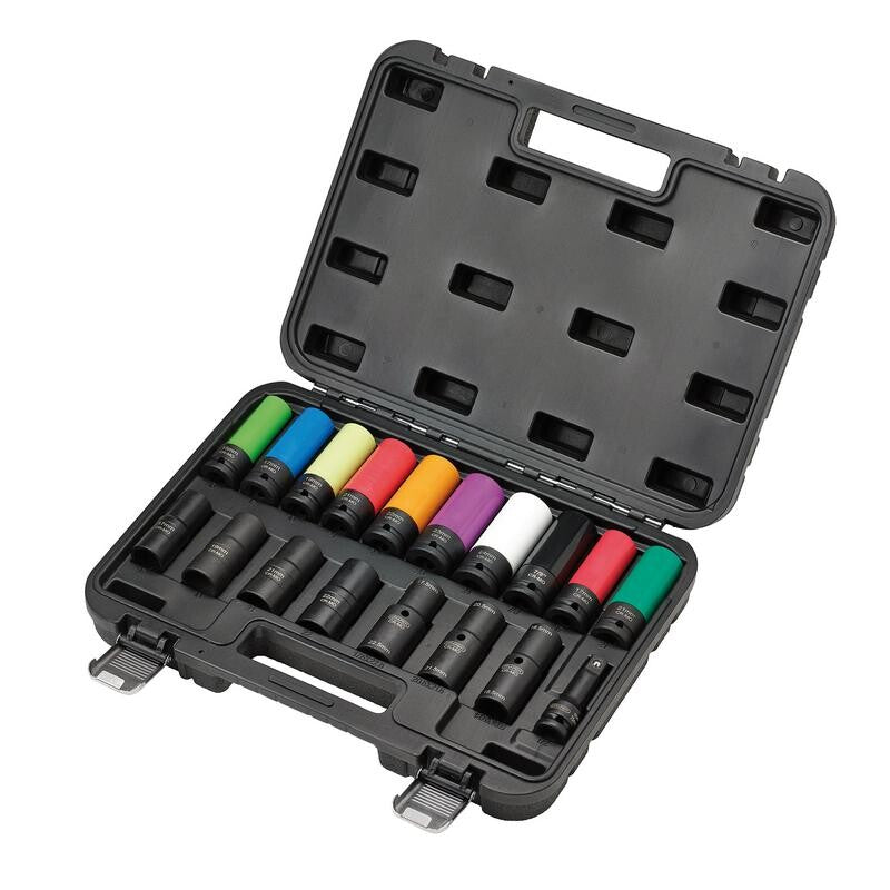 1/2" Krachtdoppenset, 18dlg