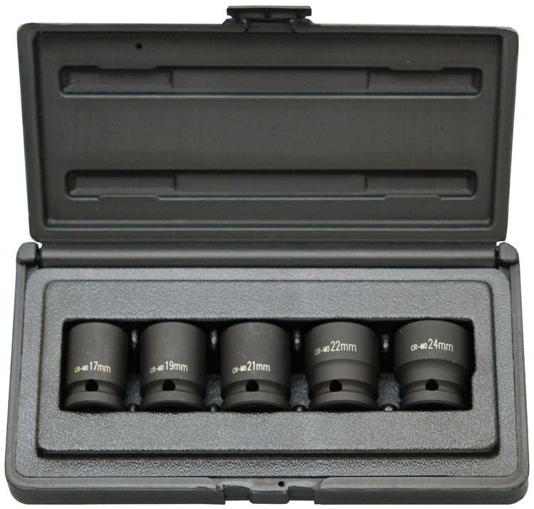 1/2" Krachtdoppenset, 5dlg
