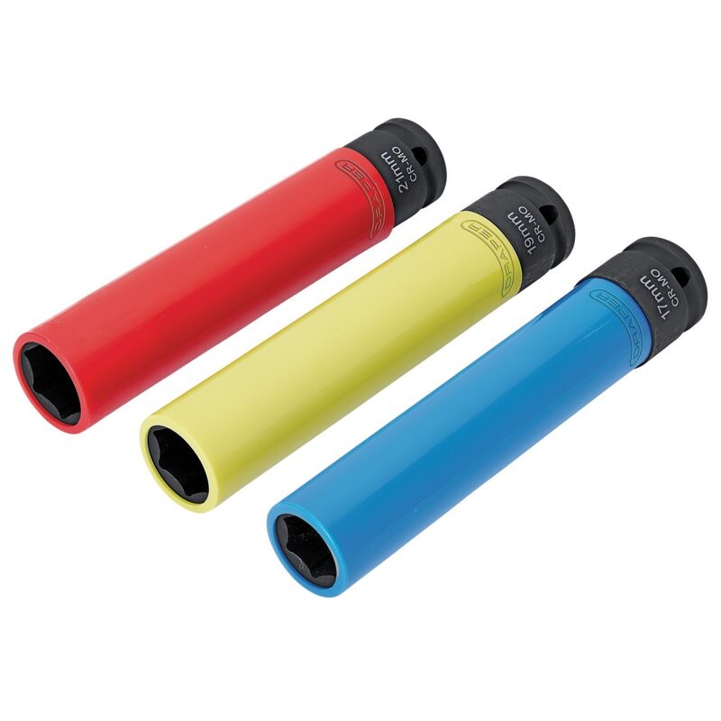 1/2" Krachtdoppenset, extra lang dunwandig, 3dlg