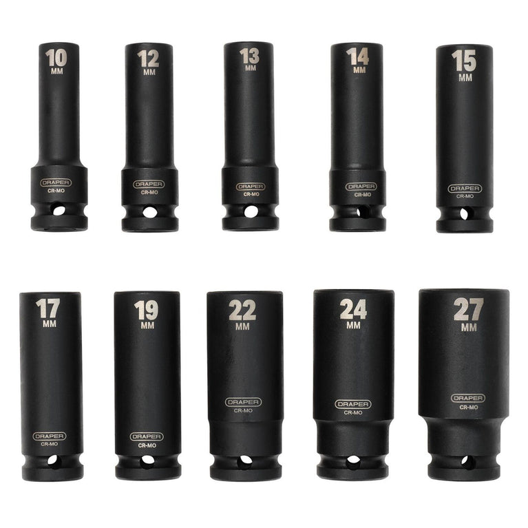 1/2" Krachtdoppenset lang, 10dlg