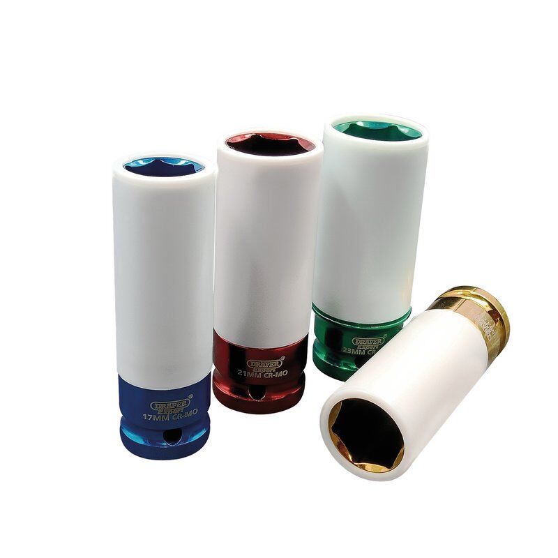 1/2" Krachtdoppenset, lang dunwandig, 4dlg