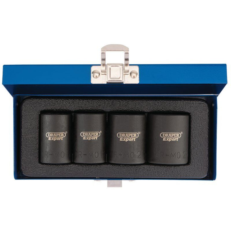 1/2" Spiraal doppenset, 4dlg, int.