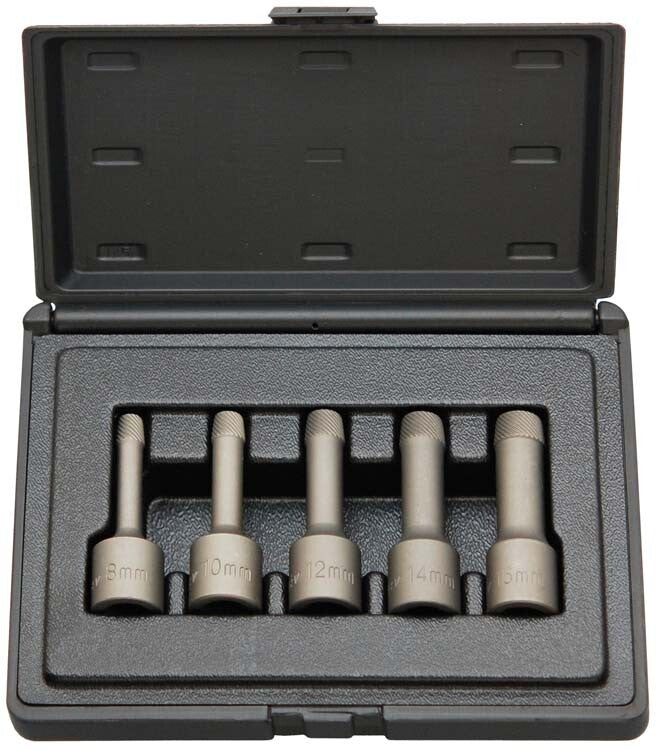 1/2" Spiraal doppenset, 5dlg, ext.