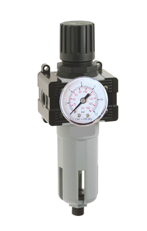 1/2" Waterafscheider, drukregelaar, manometer