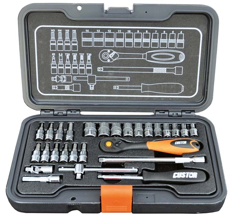 1/4" Doppenset, 27dlg