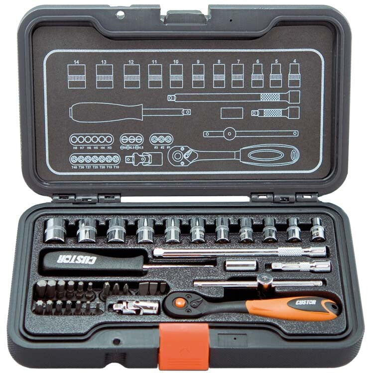 1/4" Doppenset, 37dlg