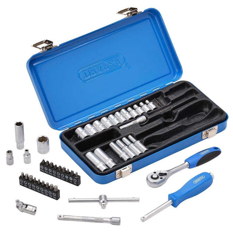 1/4" Doppenset, 45dlg