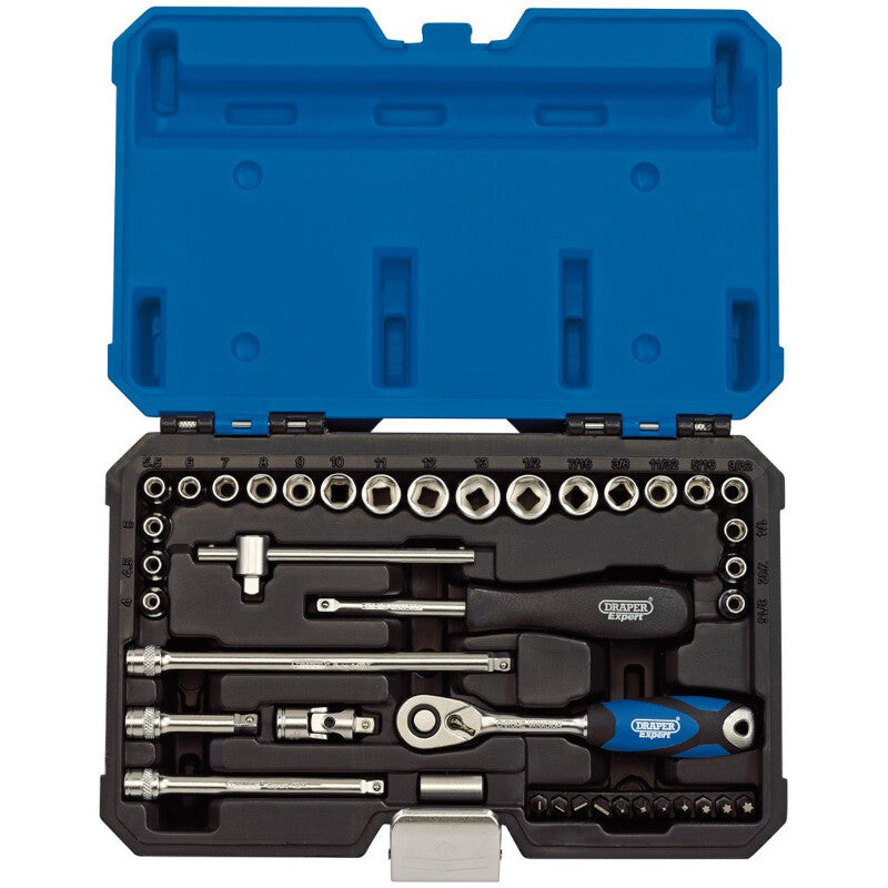 1/4” Doppenset INCH + metrisch, 40dlg