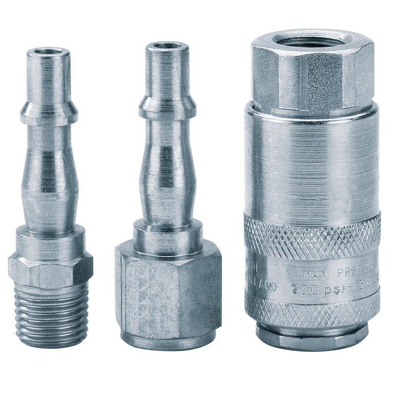 1/4" PCL luchtkoppelingenset, 3dlg