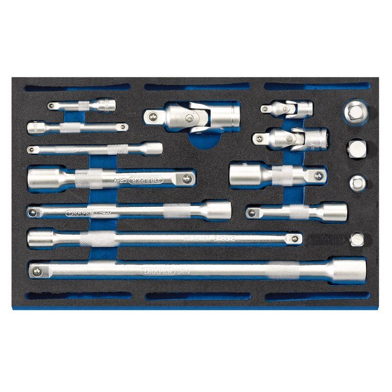 1/4" Verlengstukken set in FOAM, 16dlg
