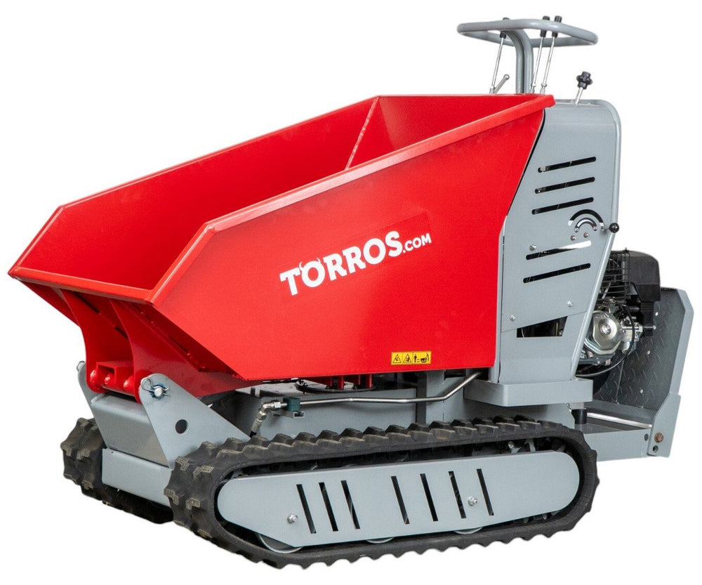 Hydrostatische mini rupsdumper kipbak 500kg 9pk Torros