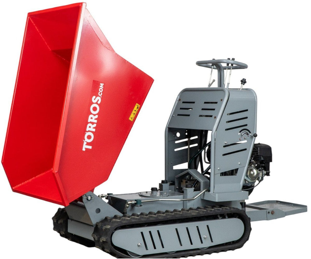 Hydrostatische mini rupsdumper kipbak 500kg 9pk Torros