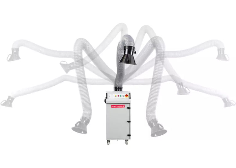 Mobiele lasrook- en oliemist afzuiging 2000M³/h 1,3KW 230V MW Tools