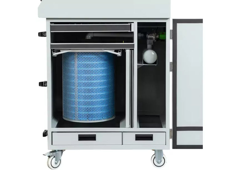 Mobiele lasrook- en oliemist afzuiging 2000M³/h 1,3KW 230V MW Tools