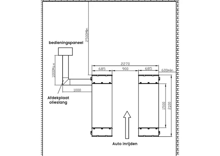 Schaarhefbrug 4,0 Ton 1950mm 230V MW Tools