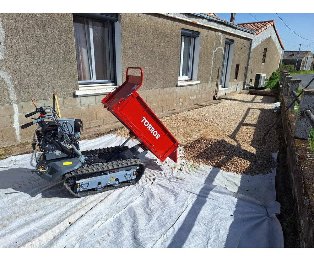 Mini rupsdumper kipbak 500kg 9pk 6+2R snelheden elektrische start Torros