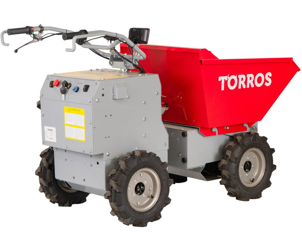 Elektrische knikdumper 4x4 wielaandrijving 350kg 158 l hydraulisch kippen, batterij 48V Torros