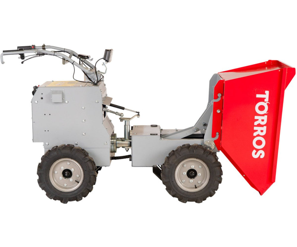 Elektrische knikdumper 4x4 wielaandrijving 350kg 158 l hydraulisch kippen, batterij 48V Torros