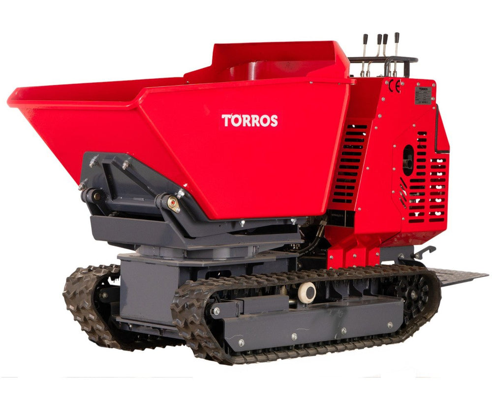 Hydrostatische rupsdumper 1200 kg 13,5 pk 180° draaibare bak elektrische start Torros