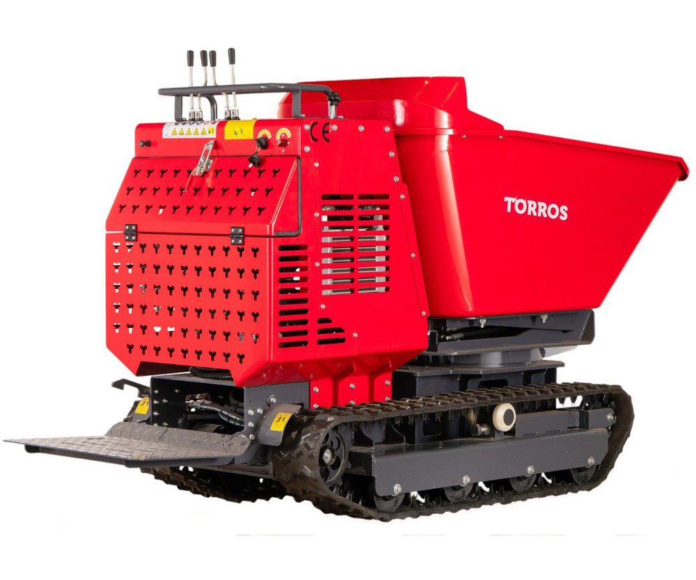 Hydrostatische rupsdumper 1200 kg 13,5 pk 180° draaibare bak elektrische start Torros