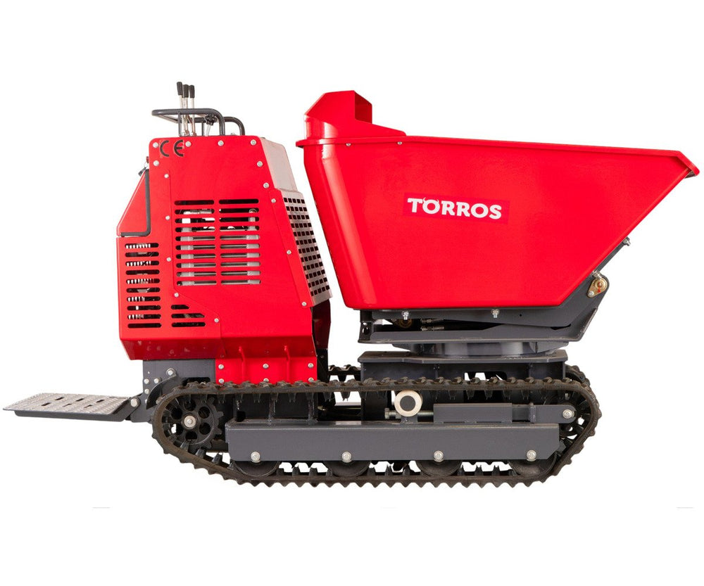 Hydrostatische rupsdumper 1200 kg 13,5 pk 180° draaibare bak elektrische start Torros