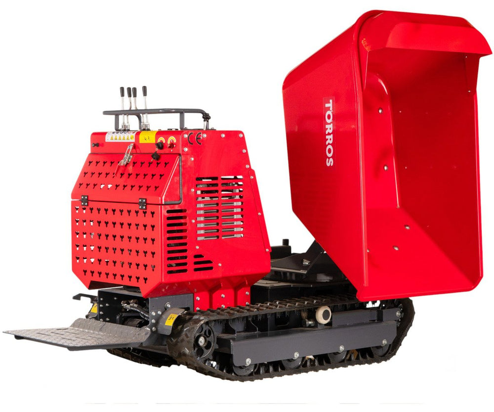 Hydrostatische rupsdumper 1200 kg 13,5 pk 180° draaibare bak elektrische start Torros
