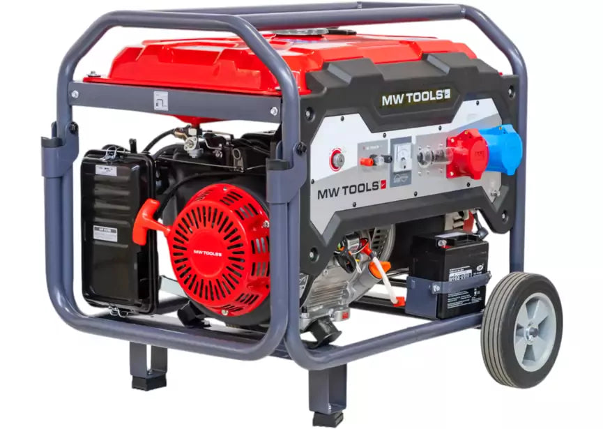 Benzine generator 9,0 kW 3x400 V en 230 V elektrische start 25 l tank MW Tools