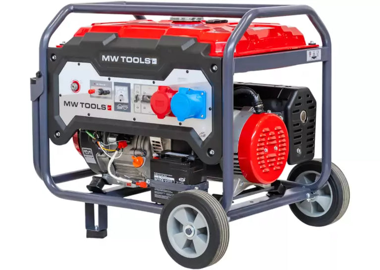 Benzine generator 9,0 kW 3x400 V en 230 V elektrische start 25 l tank MW Tools