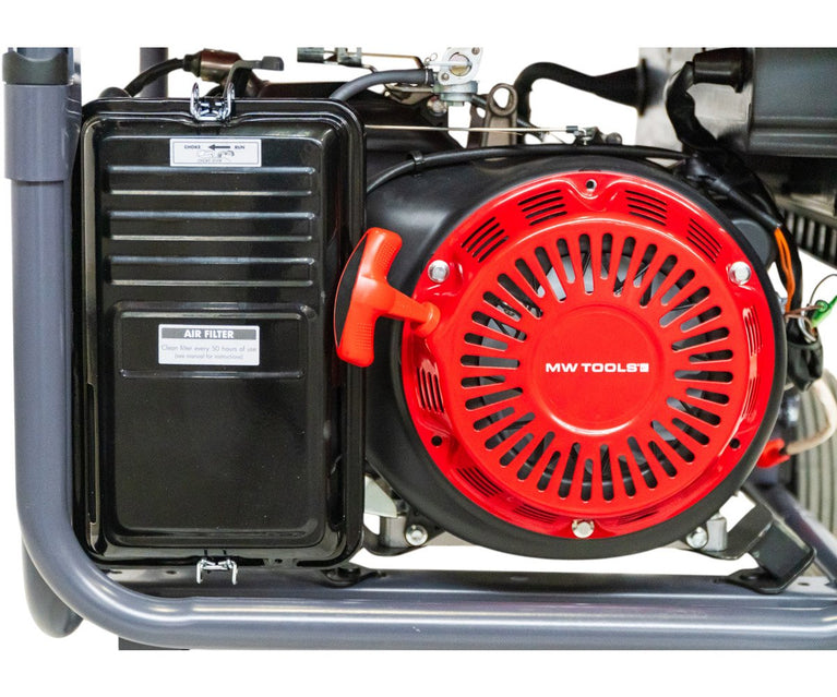 Benzine generator 9,0 kW 3x400 V en 230 V elektrische start 25 l tank MW Tools