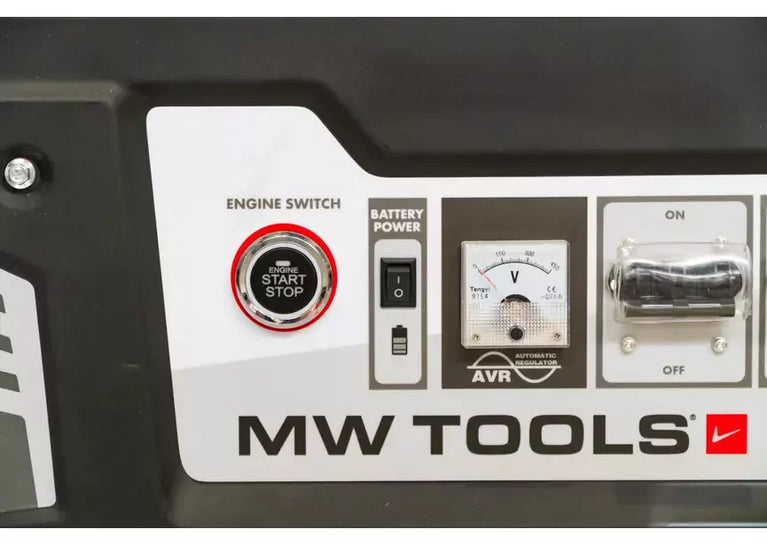 Benzine generator 11,0 kW 3x400 V – 230 V elektrische start 40 liter tank MW Tools