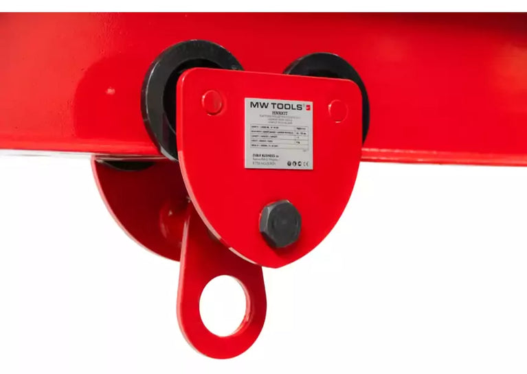 Pack wandzwenkkraan 500 kg elektrische kettingtakel 6 m en trolley MW Tools