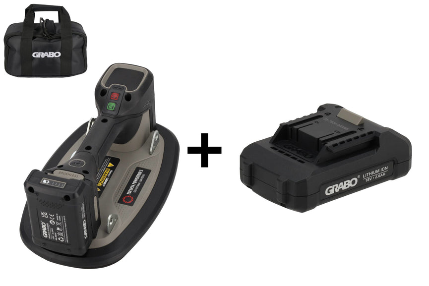 Grabo Pro Brushless in Tas – Complete set + Extra Accu