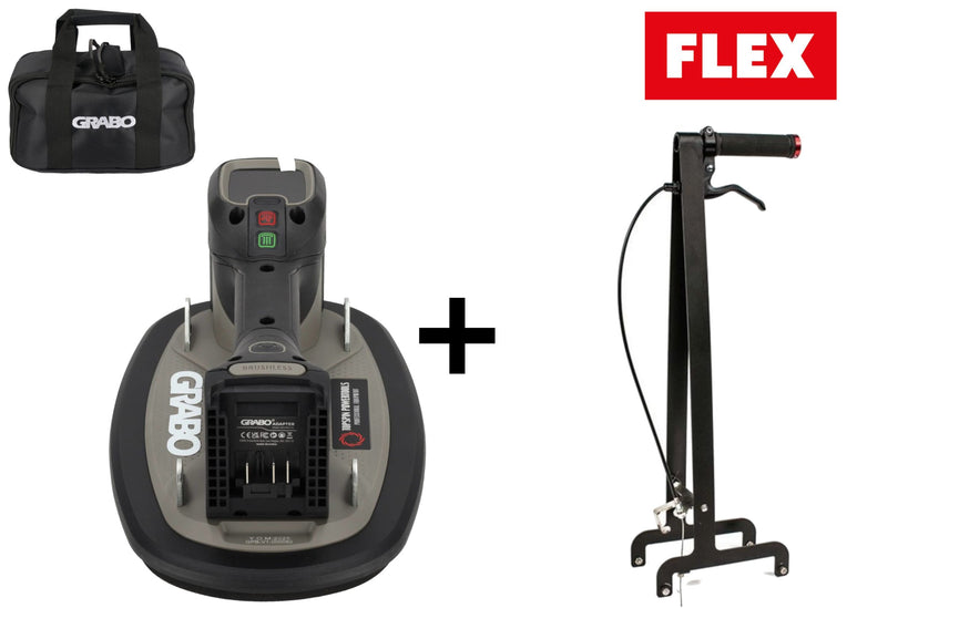 Grabo Pro Brushless in Tas - met Flex 18V Accu aansluiting + Erguo S1