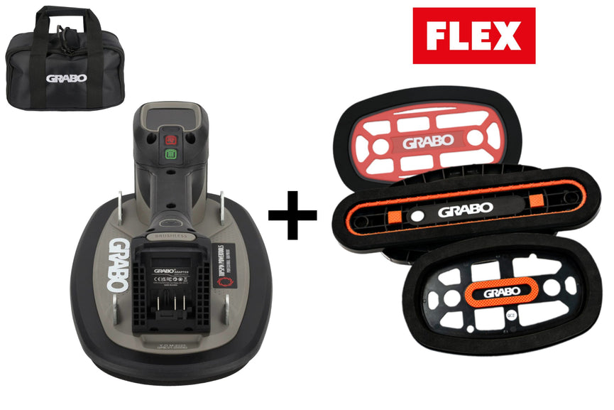 Grabo Pro Brushless in Tas - met Flex 18V Accu aansluiting + Grabo Seal Deal