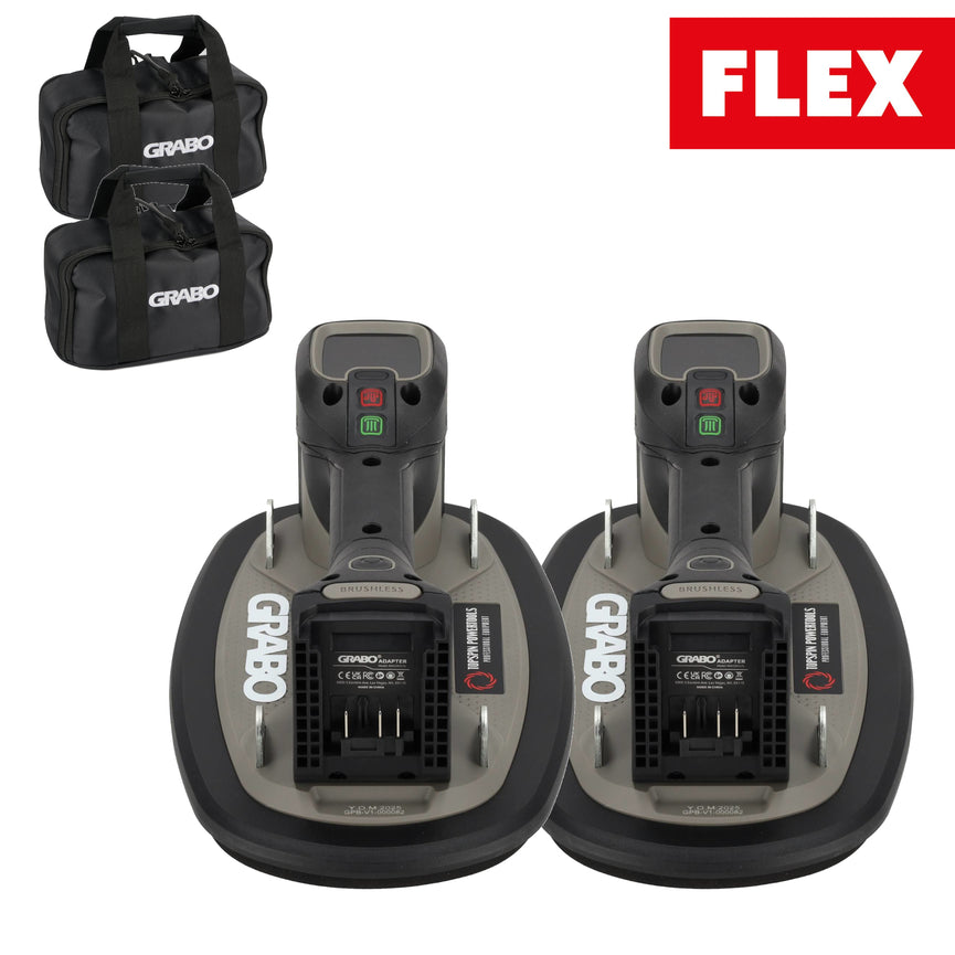 Grabo Pro Brushless in Tas - met Flex 18V Accu aansluiting - 2 sets