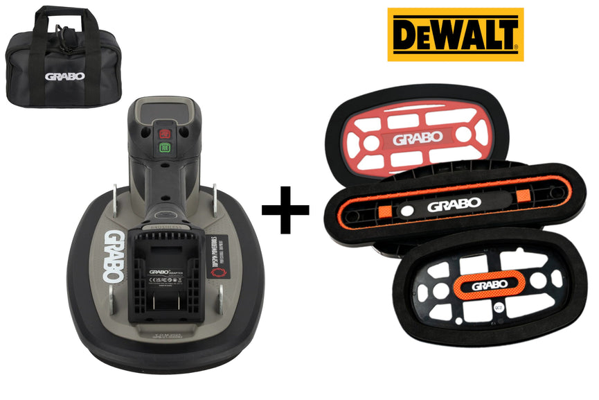 Grabo Pro Brushless in Tas - met DeWalt 18V Accu aansluiting + Grabo Seal Deal