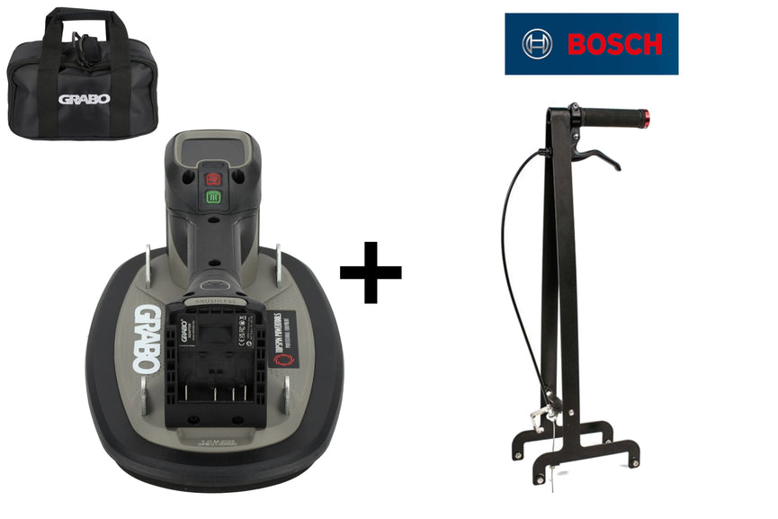 Grabo Pro Brushless in Tas - met Bosch 18V Accu aansluiting + Erguo S1