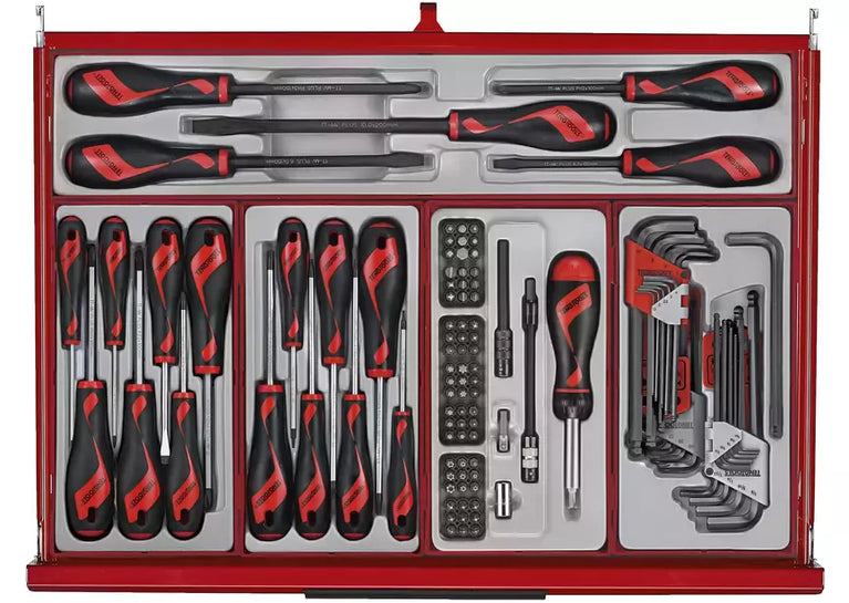 Gereedschapswagen rood mini master set 7 laden 628 delig Teng Tools