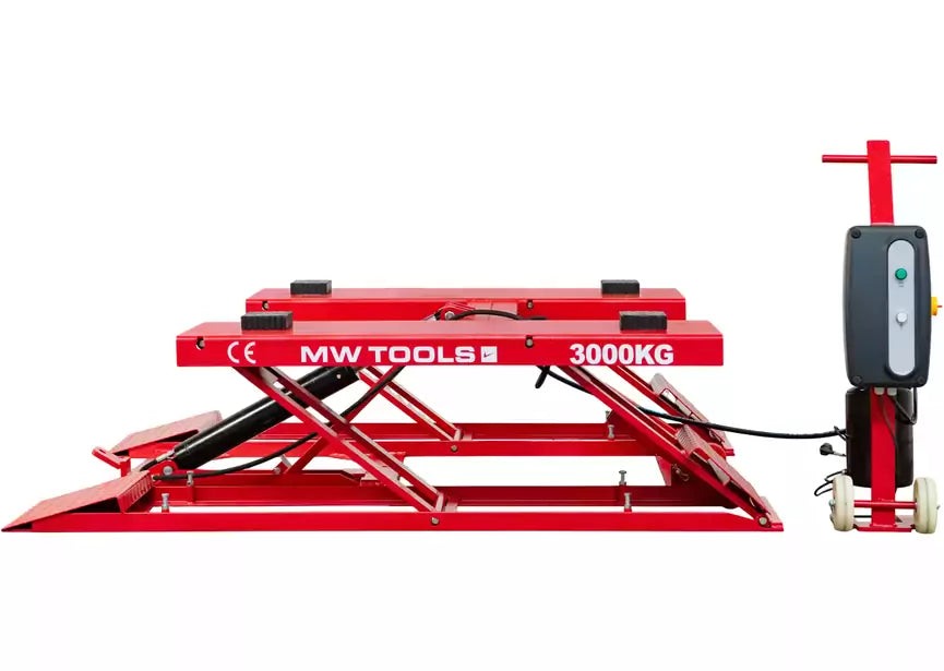 Mobiele schaarhefbrug 3T hefhoogte 620 mm 230 V MW Tools
