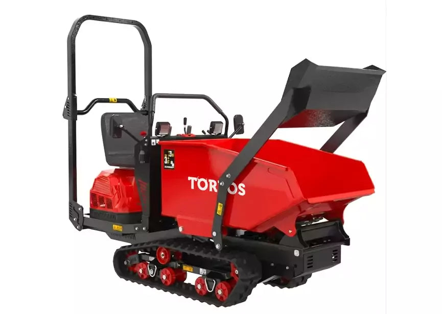 Rupsdumper 650 kg met hydraulische kiepbak - 15 pk benzinemotor - Met chauffeurszetel Torros
