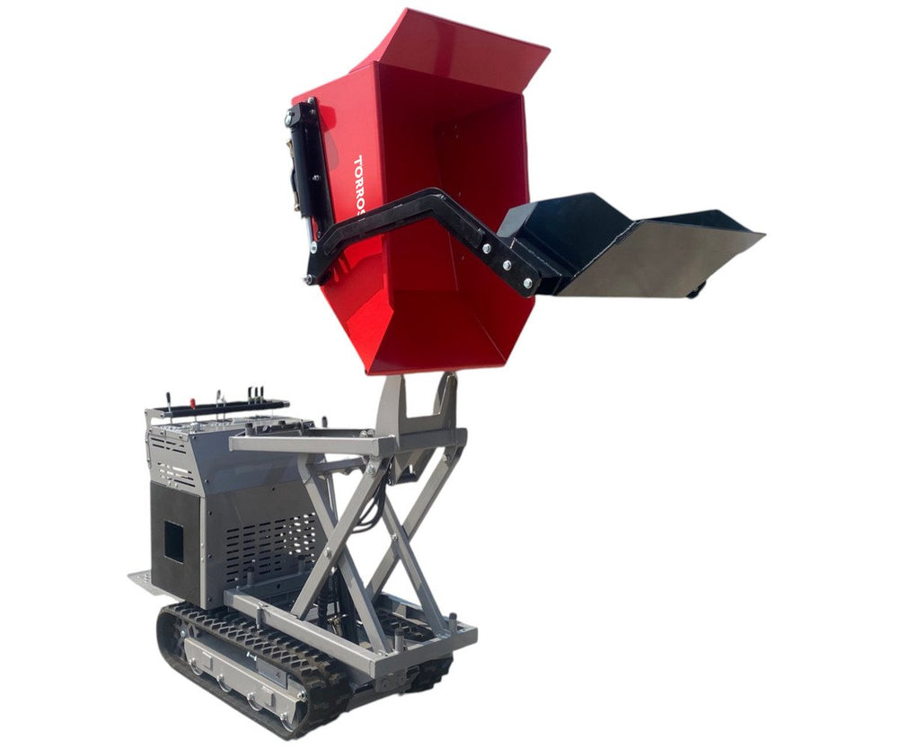 Hydrostatische mini schaardumper op rupsen met schop kipbak 500kg 9pk Torros