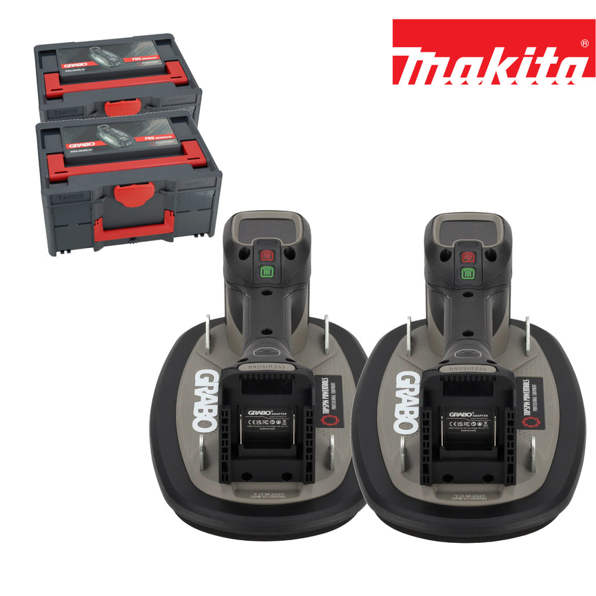 Grabo Pro Brushless in Koffer - met Makita 18V Accu aansluiting - 2 sets