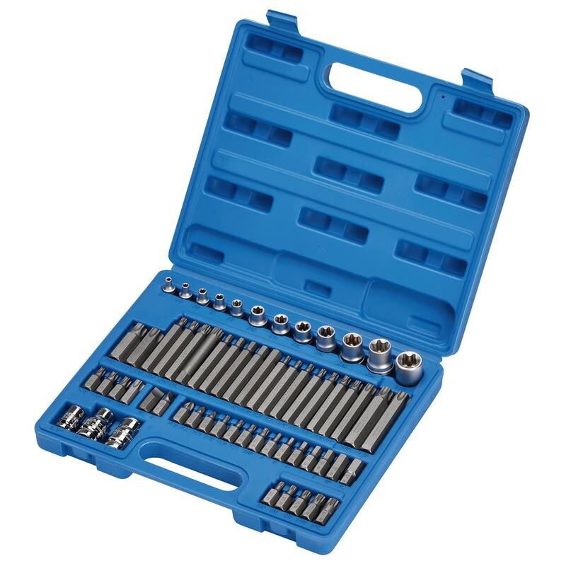 3/8"+1/2" Doppen- en bitset, 61dlg