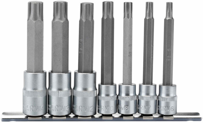 Draper doppenrail - 3/8 en 1/2 inch - lang - Ribe - 7-delig