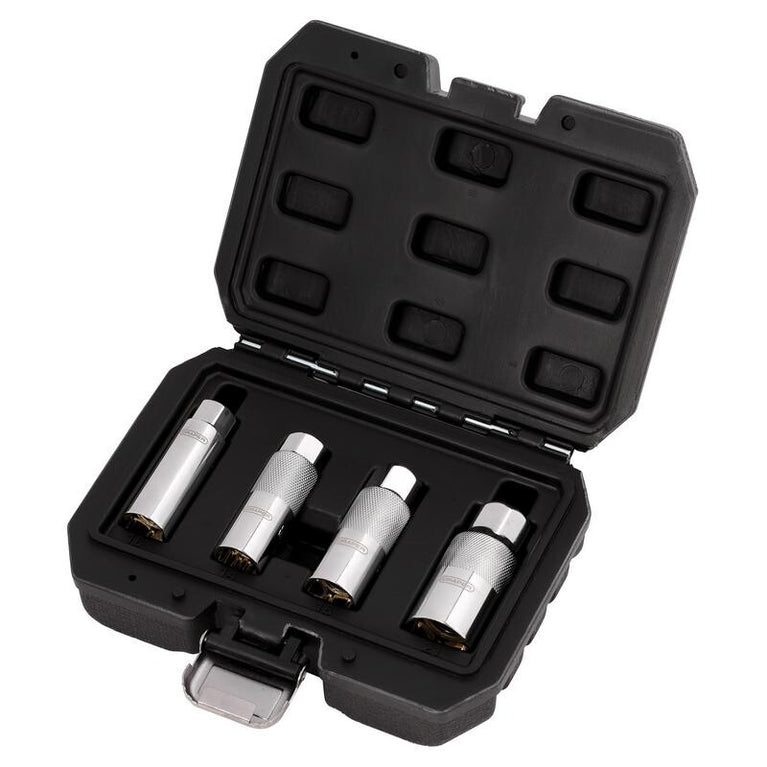 3/8" Bougiedoppen set, magnetisch, 4dlg