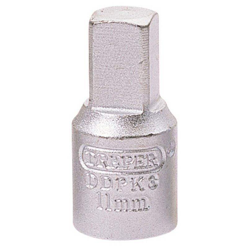 3/8" Carterplugdop 11mm, vierkant uitwendig