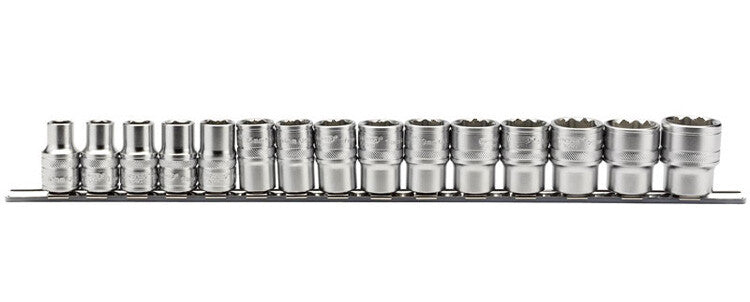 3/8" Doppenrail 12-kant, 15dlg